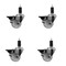 Service Caster 3'' Nylon Swivel 1-1/4'' Expanding Stem Caster Set with Brake, 4PK SCC-EX20S314-NYS-PLB-114-4 - alternate 1
